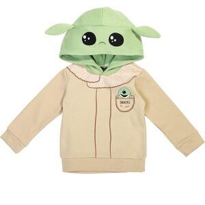 STAR WARS The Mandalorian Baby Yoda‎ Fleece Pullover Hoodie size 4 #112